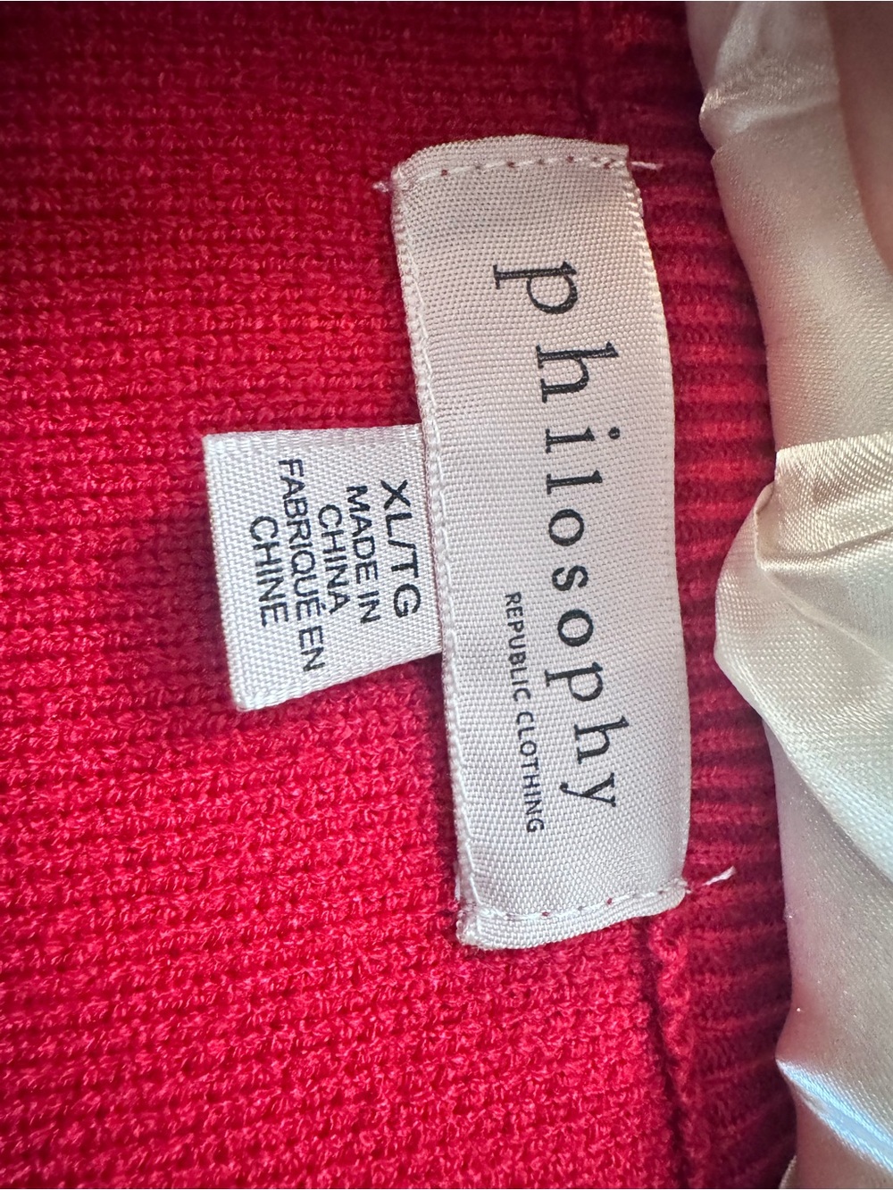 Philosophy Bright Red Heart-Button Cardigan - Picture 2 of 6